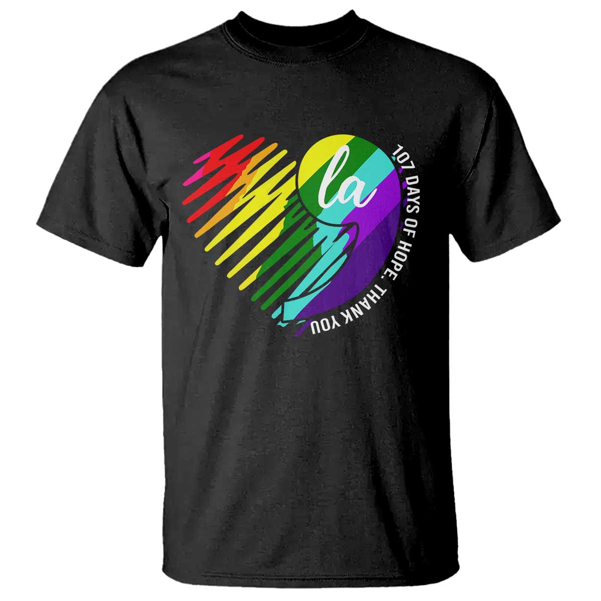 107 Days of Hope Thank You Kamala T Shirt Comma La TS10 Black Print Your Wear