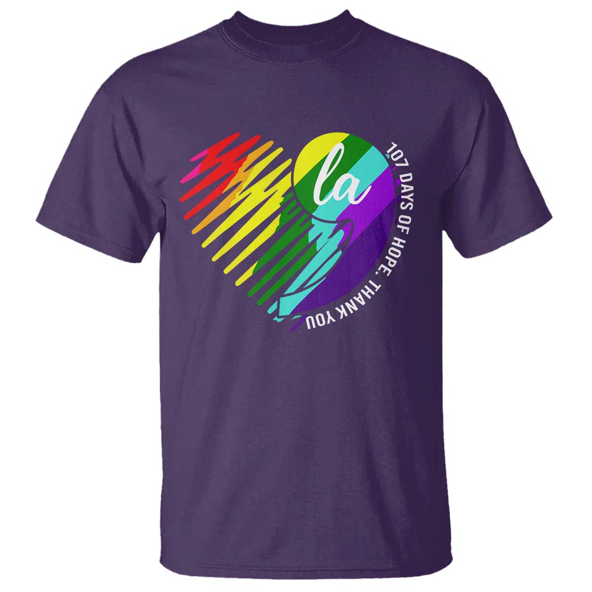 107 Days of Hope Thank You Kamala T Shirt Comma La TS10 Purple Print Your Wear