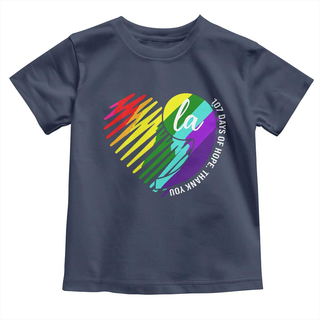 107 Days of Hope Thank You Kamala Toddler T Shirt Comma La TS10 Navy Print Your Wear