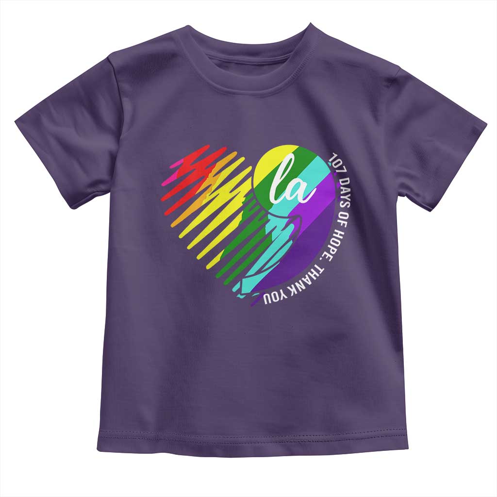 107 Days of Hope Thank You Kamala Toddler T Shirt Comma La TS10 Purple Print Your Wear
