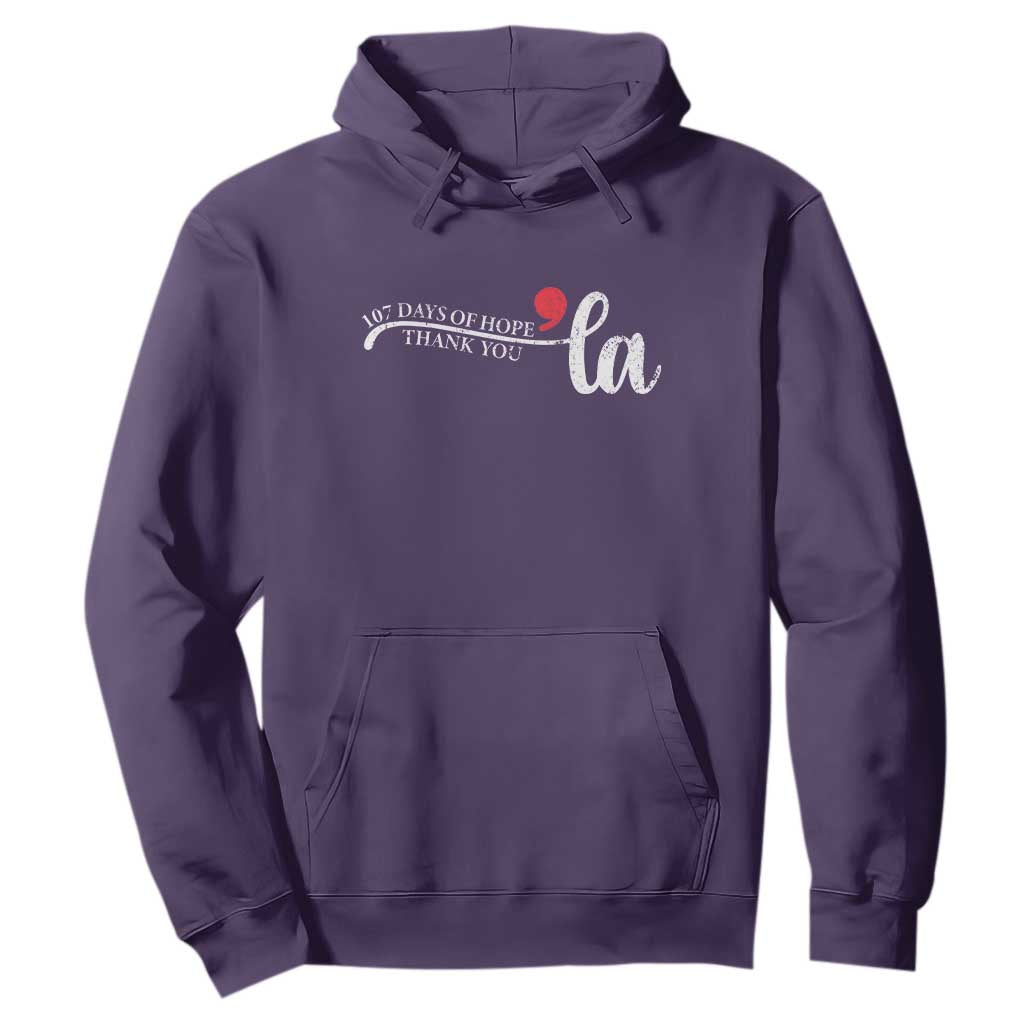 107 Days of Hope Thank You Kamala Hoodie Retro Comma La Kamala Harris 2025 TS10 Purple Print Your Wear