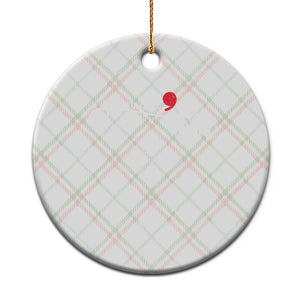 107 Days of Hope Thank You Kamala Ceramic Ornament Retro Comma La Kamala Harris 2025 TS10 1pc Christmas Plaid Print Your Wear