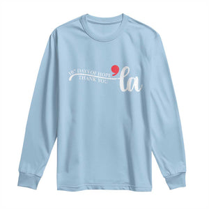 107 Days of Hope Thank You Kamala Long Sleeve Shirt Retro Comma La Kamala Harris 2025 TS10 Light Blue Print Your Wear
