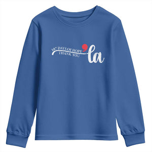 107 Days of Hope Thank You Kamala Youth Sweatshirt Retro Comma La Kamala Harris 2025 TS10 Royal Blue Print Your Wear