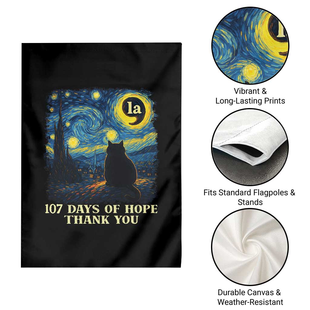 107 Days of Hope Thank You Kamala Garden Flag Cat Starry Night Van Gogh Comma La Harris TS10 Print Your Wear