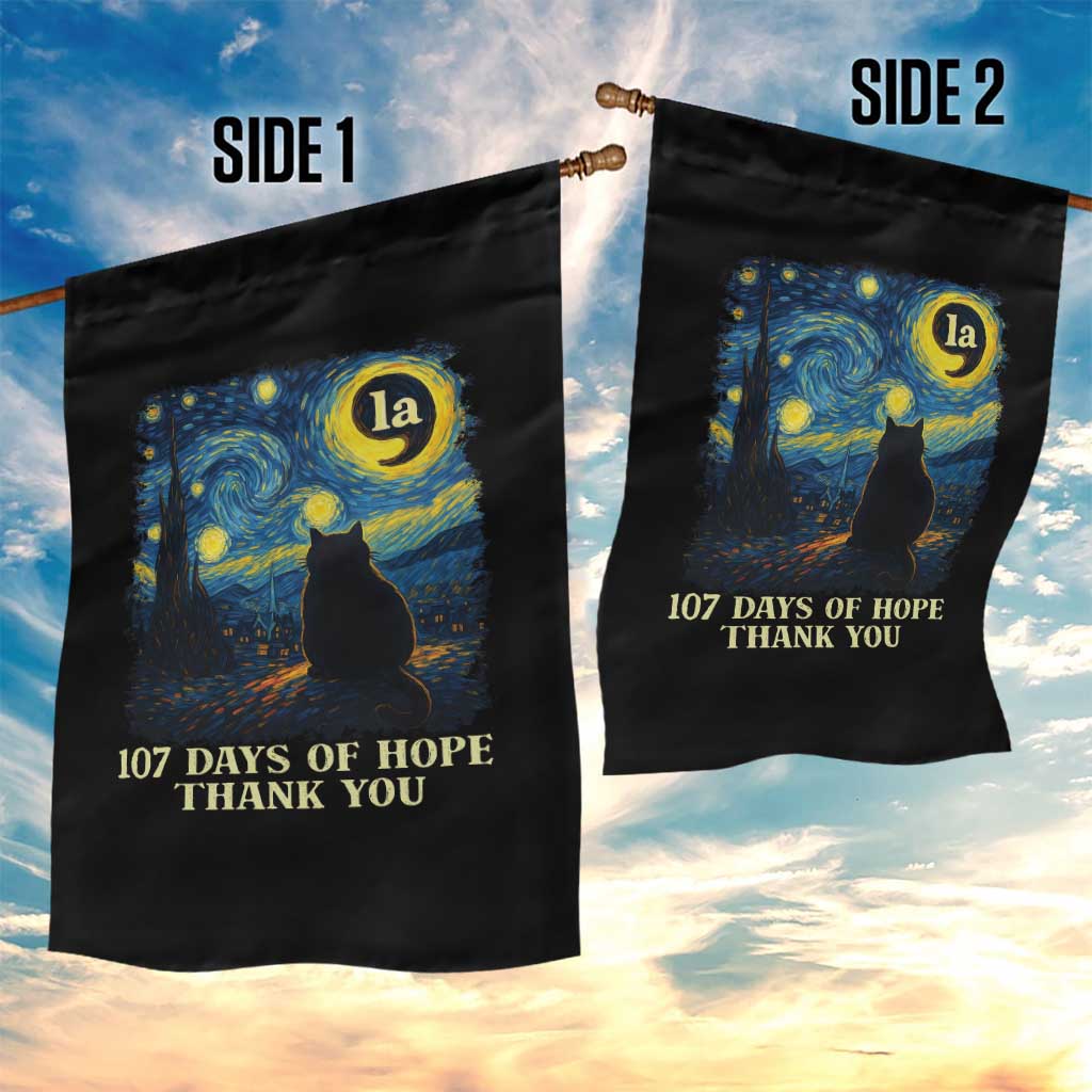 107 Days of Hope Thank You Kamala Garden Flag Cat Starry Night Van Gogh Comma La Harris TS10 Print Your Wear