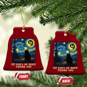 107 Days of Hope Thank You Kamala Ceramic Ornament Cat Starry Night Van Gogh Comma La Harris TS10 Print Your Wear