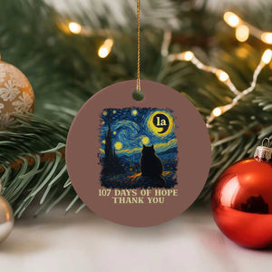 107 Days of Hope Thank You Kamala Ceramic Ornament Cat Starry Night Van Gogh Comma La Harris TS10 1pc Mocha Print Your Wear
