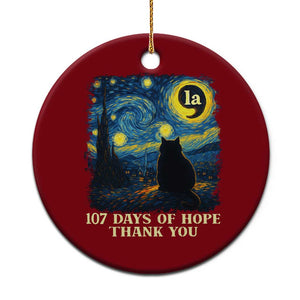 107 Days of Hope Thank You Kamala Ceramic Ornament Cat Starry Night Van Gogh Comma La Harris TS10 1pc Red Print Your Wear