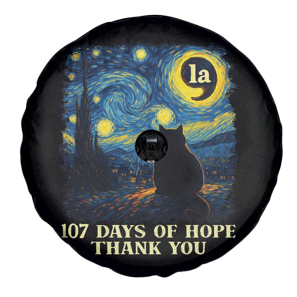 107 Days of Hope Thank You Kamala Spare Tire Cover Cat Starry Night Van Gogh Comma La Harris TS10 Print Your Wear