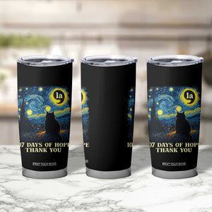 107 Days of Hope Thank You Kamala Tumbler Cup Cat Starry Night Van Gogh Comma La Harris TS10 Print Your Wear