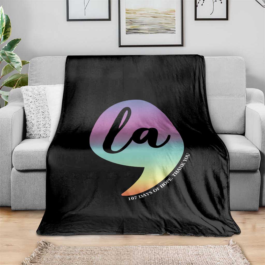 107 Days of Hope Thank You Kamala Throw Blanket Comma La Kamala Harris TS10 Print Your Wear