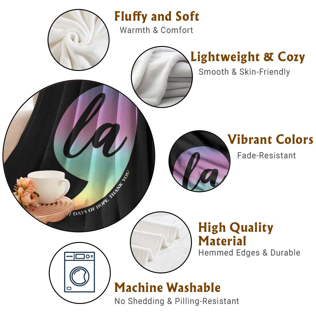 107 Days of Hope Thank You Kamala Throw Blanket Comma La Kamala Harris TS10 Print Your Wear