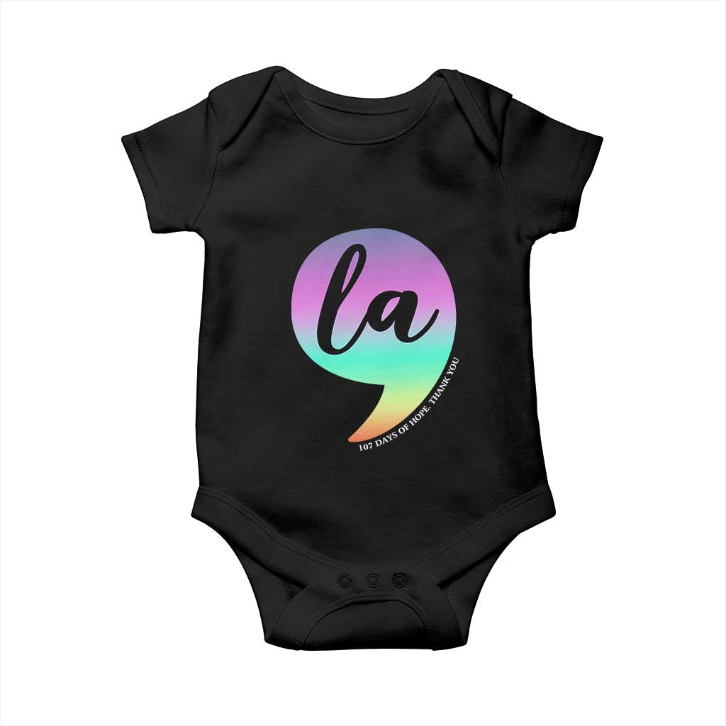 107 Days of Hope Thank You Kamala Baby Onesie Comma La Kamala Harris TS10 Black Print Your Wear