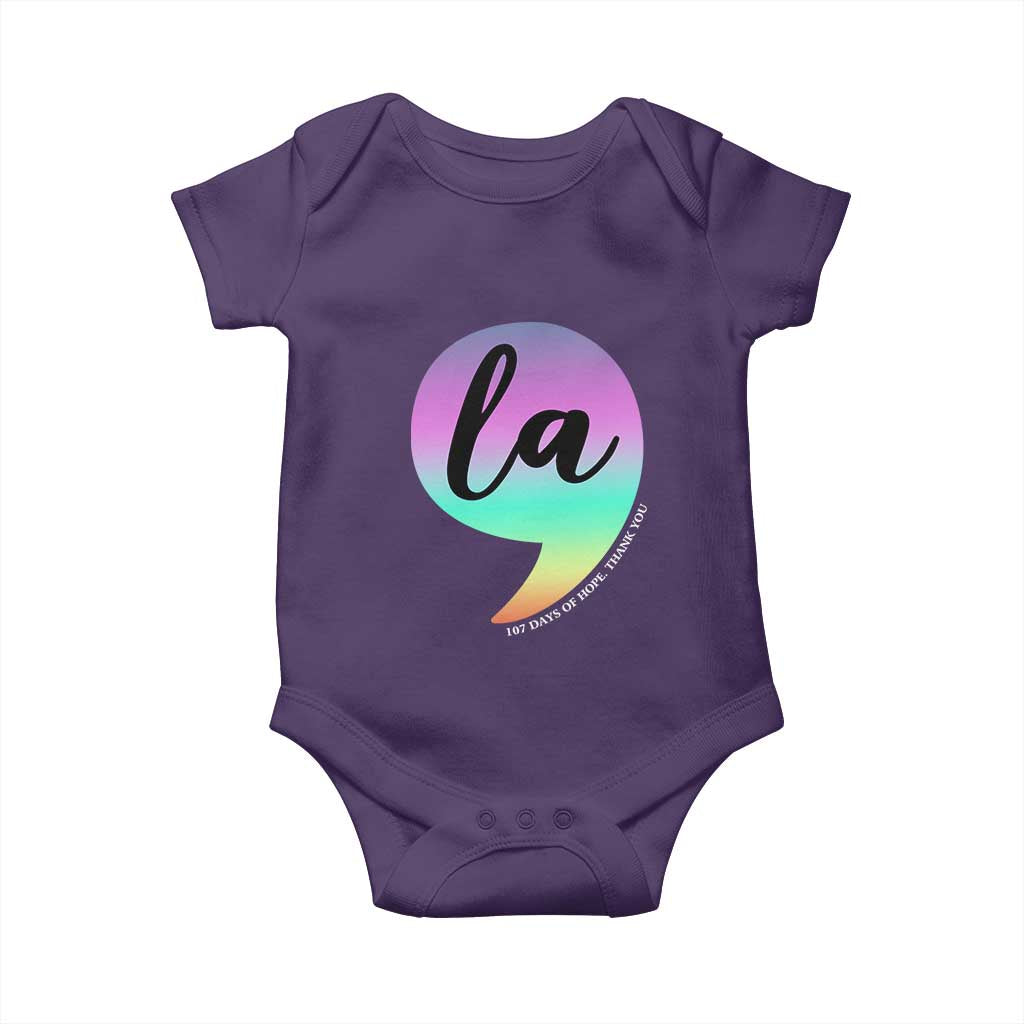 107 Days of Hope Thank You Kamala Baby Onesie Comma La Kamala Harris TS10 Purple Print Your Wear