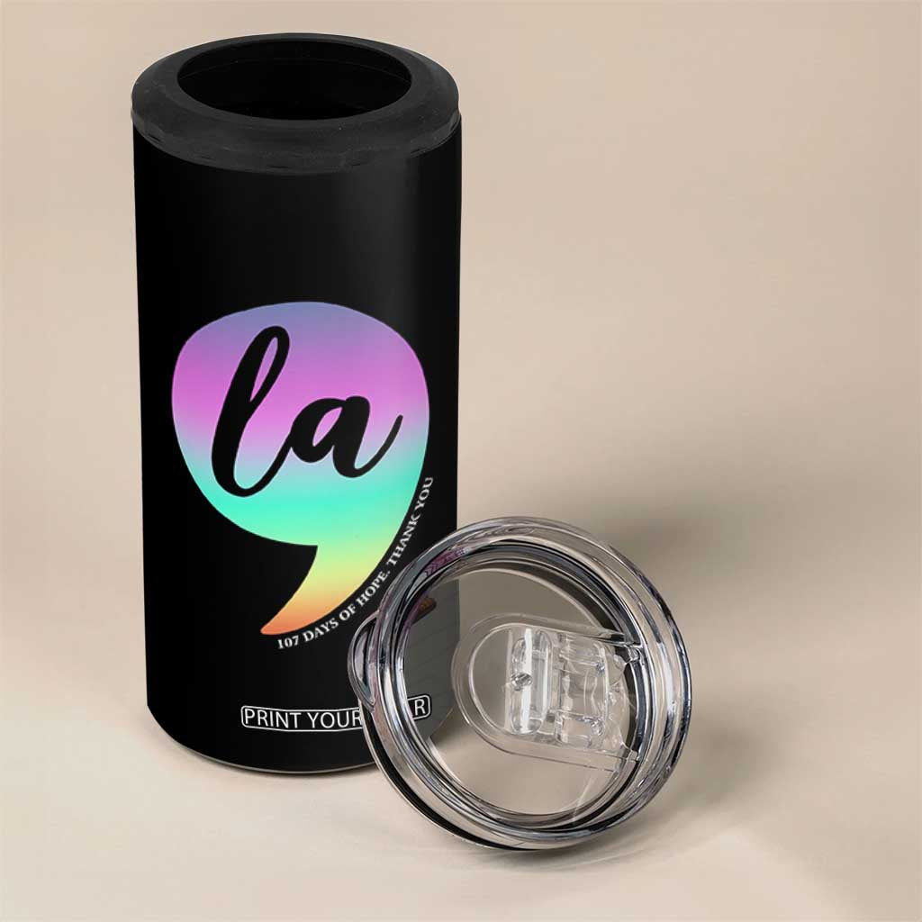107 Days of Hope Thank You Kamala 4 in 1 Can Cooler Tumbler Comma La Kamala Harris TS10 Print Your Wear