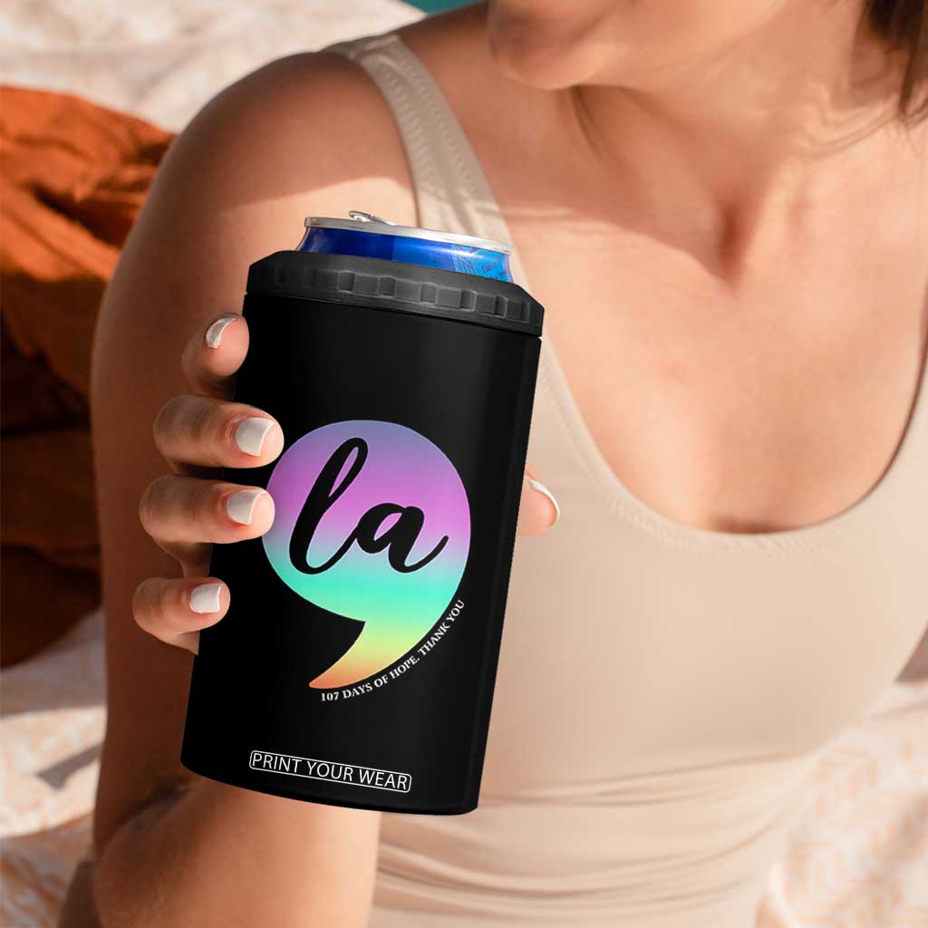107 Days of Hope Thank You Kamala 4 in 1 Can Cooler Tumbler Comma La Kamala Harris TS10 Print Your Wear