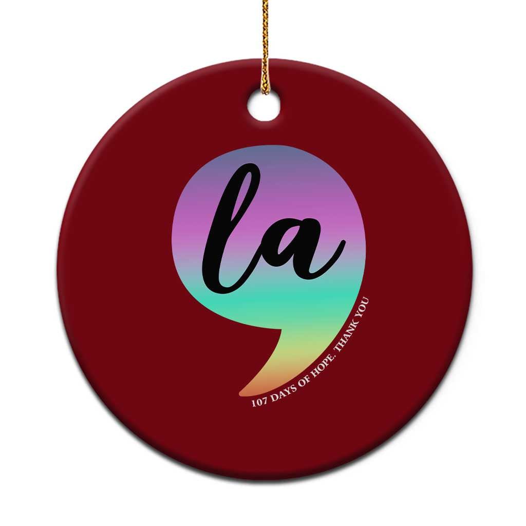 107 Days of Hope Thank You Kamala Ceramic Ornament Comma La Kamala Harris TS10 1pc Red Print Your Wear