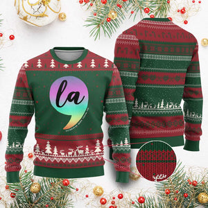 107 Days of Hope Thank You Kamala Ugly Christmas Sweater Comma La Kamala Harris TS10 Red Green Print Your Wear