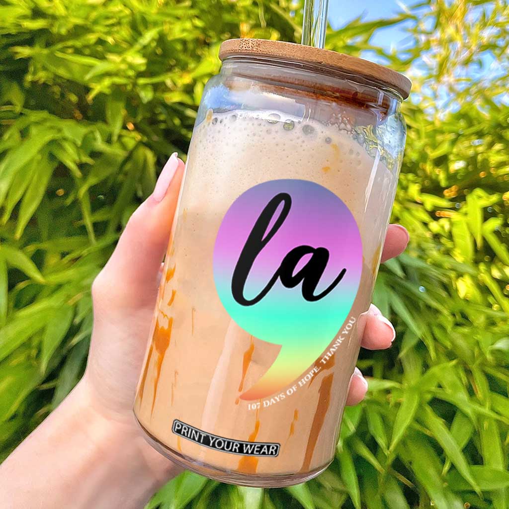 107 Days of Hope Thank You Kamala Glass Can Comma La Kamala Harris TS10 Black Print Your Wear