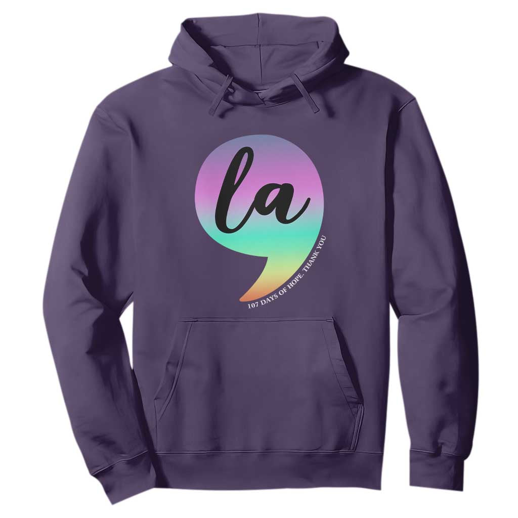 107 Days of Hope Thank You Kamala Hoodie Comma La Kamala Harris TS10 Purple Print Your Wear