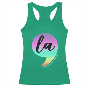 107 Days of Hope Thank You Kamala Racerback Tank Top Comma La Kamala Harris TS10 Irish Green Print Your Wear