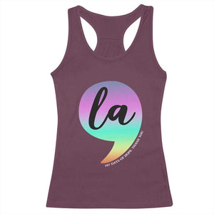 107 Days of Hope Thank You Kamala Racerback Tank Top Comma La Kamala Harris TS10 Maroon Print Your Wear