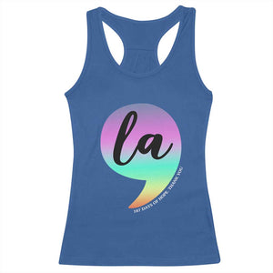 107 Days of Hope Thank You Kamala Racerback Tank Top Comma La Kamala Harris TS10 Royal Blue Print Your Wear