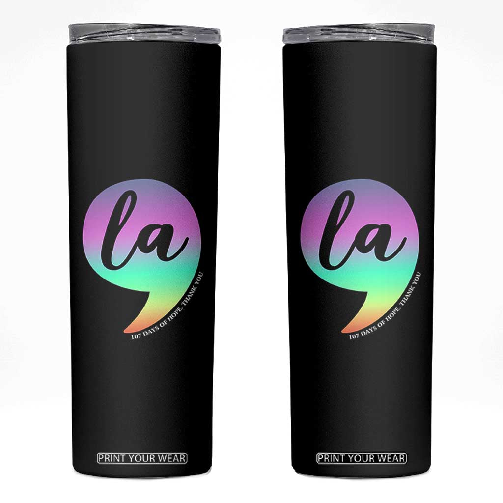 107 Days of Hope Thank You Kamala Skinny Tumbler Comma La Kamala Harris TS10 Black Print Your Wear