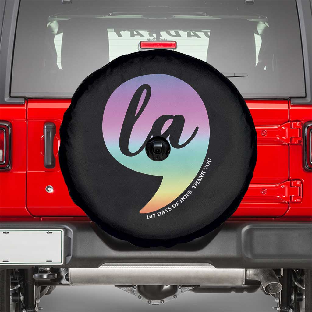 107 Days of Hope Thank You Kamala Spare Tire Cover Comma La Kamala Harris TS10 Black Print Your Wear
