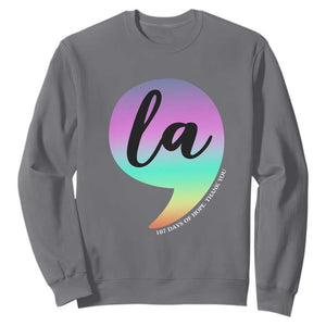 107 Days of Hope Thank You Kamala Sweatshirt Comma La Kamala Harris TS10 Charcoal Print Your Wear