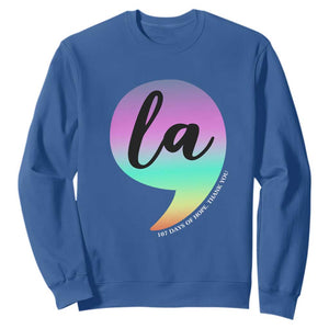 107 Days of Hope Thank You Kamala Sweatshirt Comma La Kamala Harris TS10 Royal Blue Print Your Wear