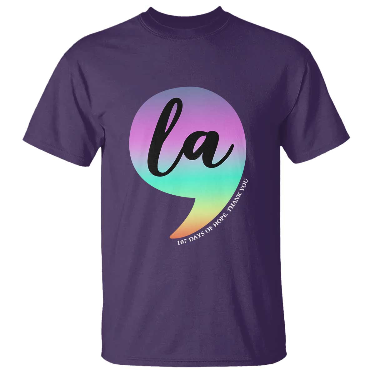 107 Days of Hope Thank You Kamala T Shirt Comma La Kamala Harris TS10 Purple Print Your Wear