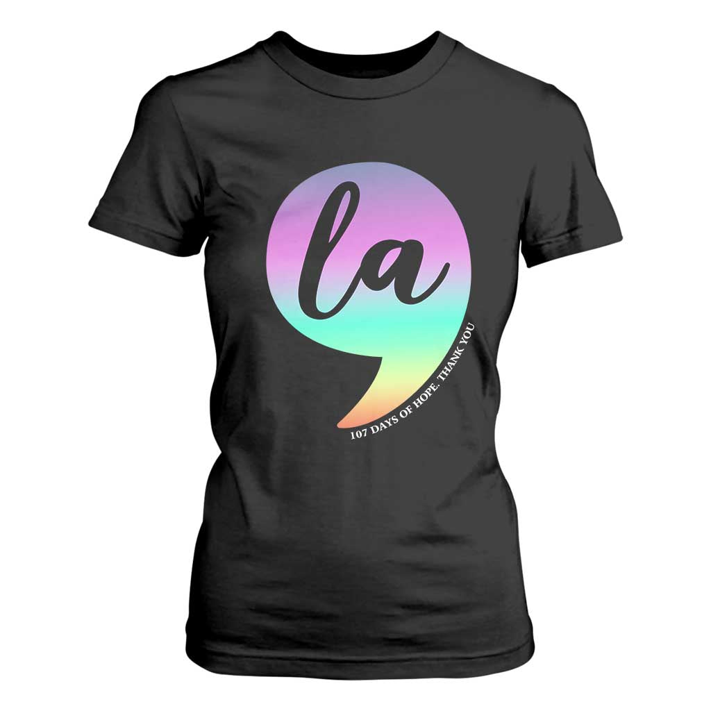 107 Days of Hope Thank You Kamala T Shirt For Women Comma La Kamala Harris TS10 Black Print Your Wear