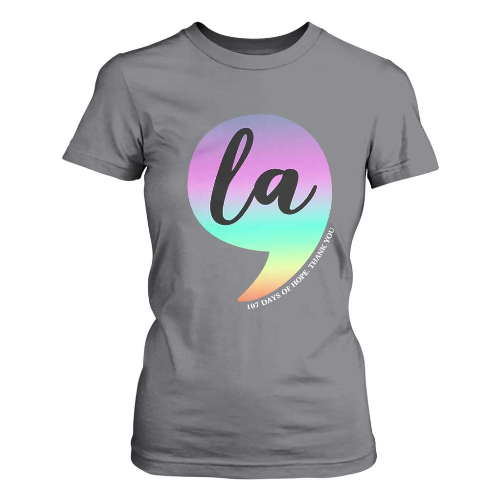 107 Days of Hope Thank You Kamala T Shirt For Women Comma La Kamala Harris TS10 Charcoal Print Your Wear
