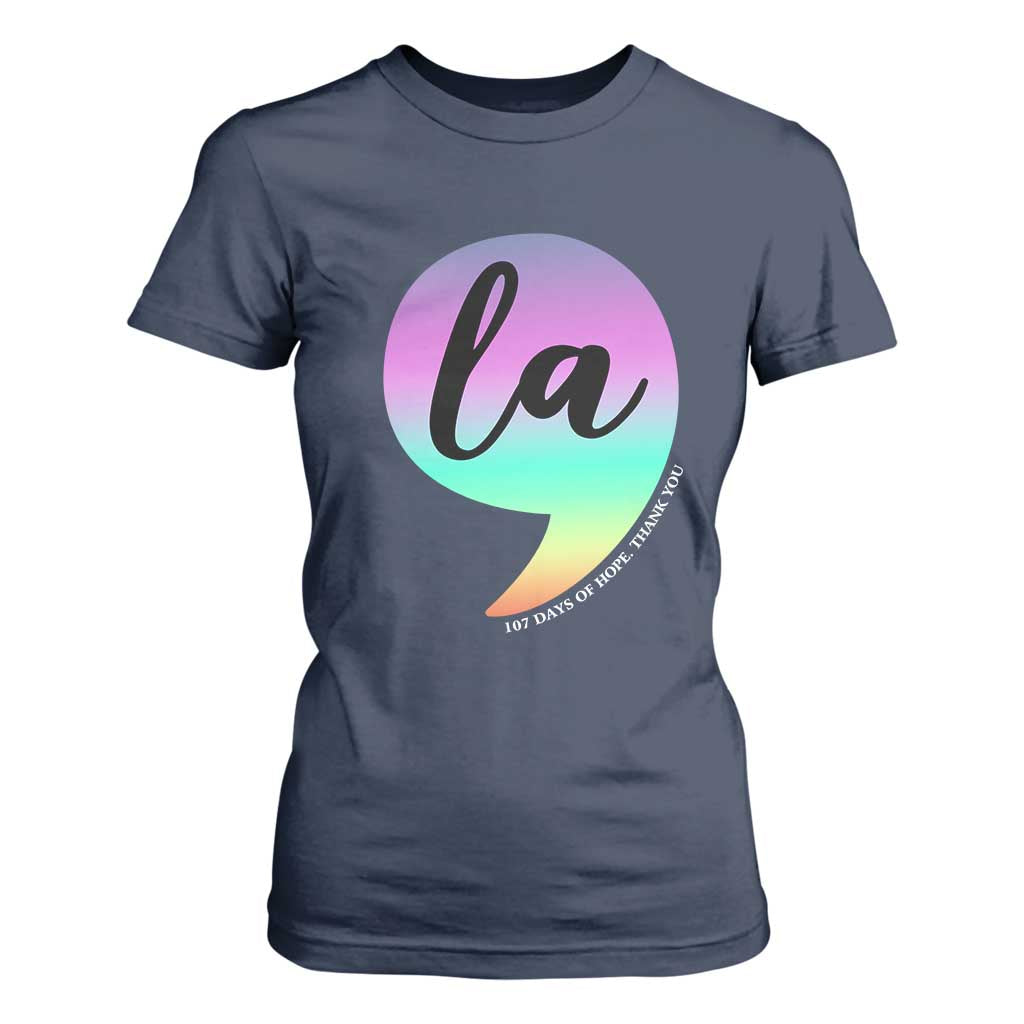 107 Days of Hope Thank You Kamala T Shirt For Women Comma La Kamala Harris TS10 Navy Print Your Wear