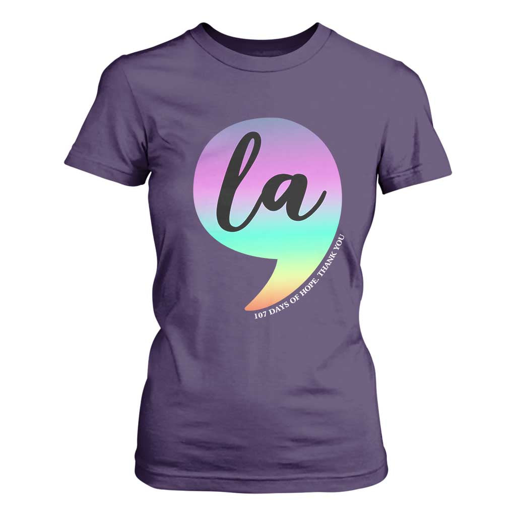 107 Days of Hope Thank You Kamala T Shirt For Women Comma La Kamala Harris TS10 Purple Print Your Wear