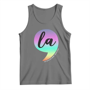 107 Days of Hope Thank You Kamala Tank Top Comma La Kamala Harris TS10 Black Heather Print Your Wear