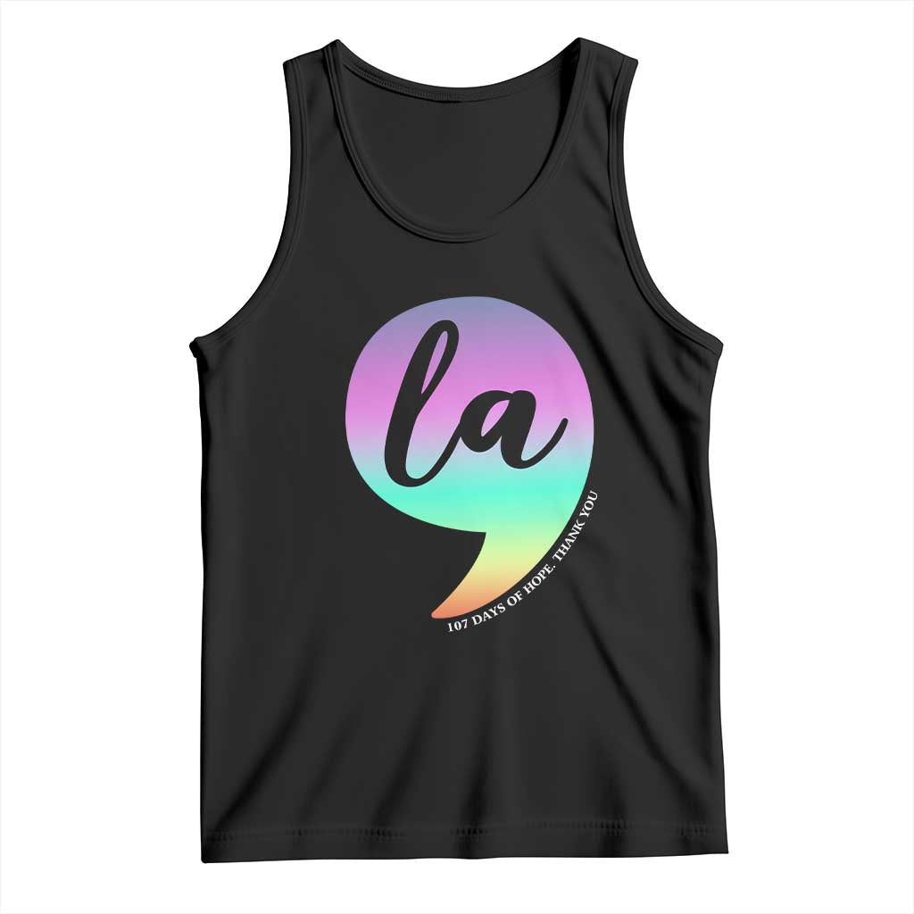 107 Days of Hope Thank You Kamala Tank Top Comma La Kamala Harris TS10 Black Print Your Wear