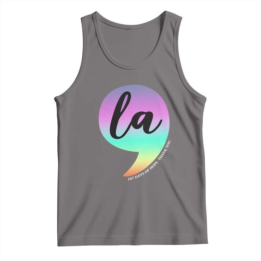 107 Days of Hope Thank You Kamala Tank Top Comma La Kamala Harris TS10 Deep Heather Print Your Wear
