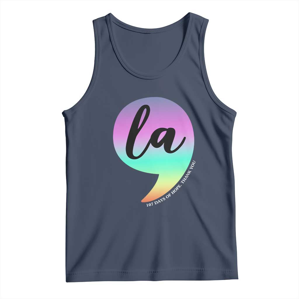 107 Days of Hope Thank You Kamala Tank Top Comma La Kamala Harris TS10 Navy Print Your Wear