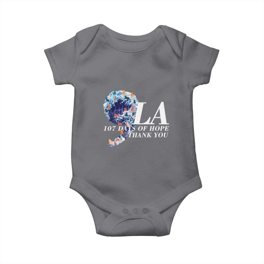 107 Days of Hope Thank You Kamala Baby Onesie The Great Wave Kanagawa Japanese Cat TS10 Charcoal Print Your Wear
