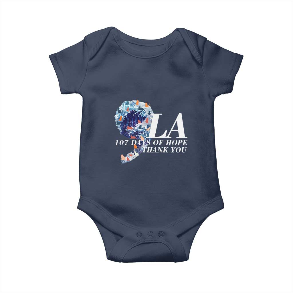 107 Days of Hope Thank You Kamala Baby Onesie The Great Wave Kanagawa Japanese Cat TS10 Navy Print Your Wear
