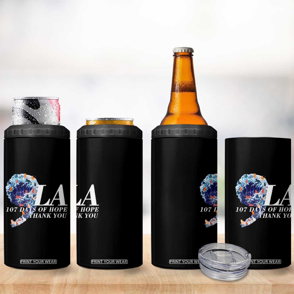 107 Days of Hope Thank You Kamala 4 in 1 Can Cooler Tumbler The Great Wave Kanagawa Japanese Cat TS10 Print Your Wear