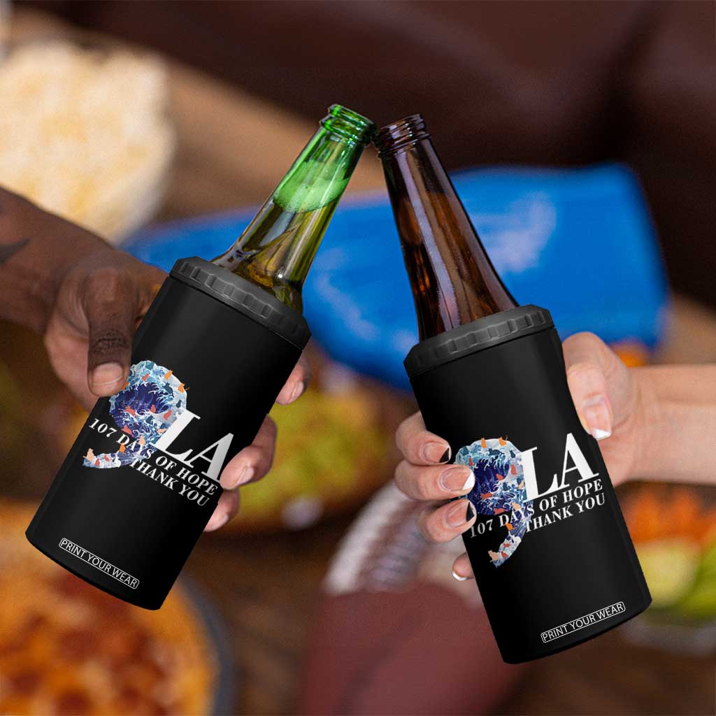 107 Days of Hope Thank You Kamala 4 in 1 Can Cooler Tumbler The Great Wave Kanagawa Japanese Cat TS10 Print Your Wear