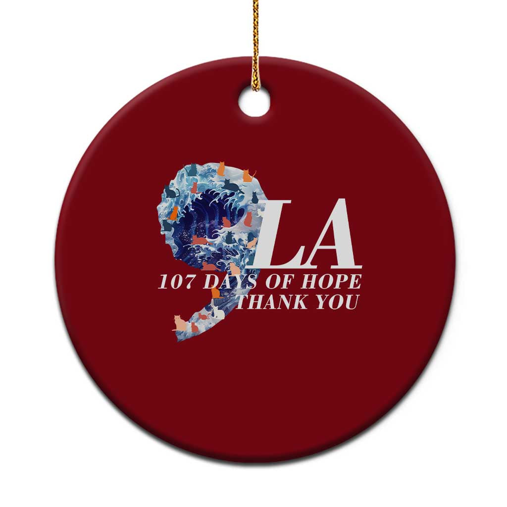 107 Days of Hope Thank You Kamala Ceramic Ornament The Great Wave Kanagawa Japanese Cat TS10 1pc Red Print Your Wear