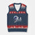 107 Days of Hope Thank You Kamala V-Neck Knit Sweater Vest The Great Wave Kanagawa Japanese Cat TS10 Navy Red Print Your Wear