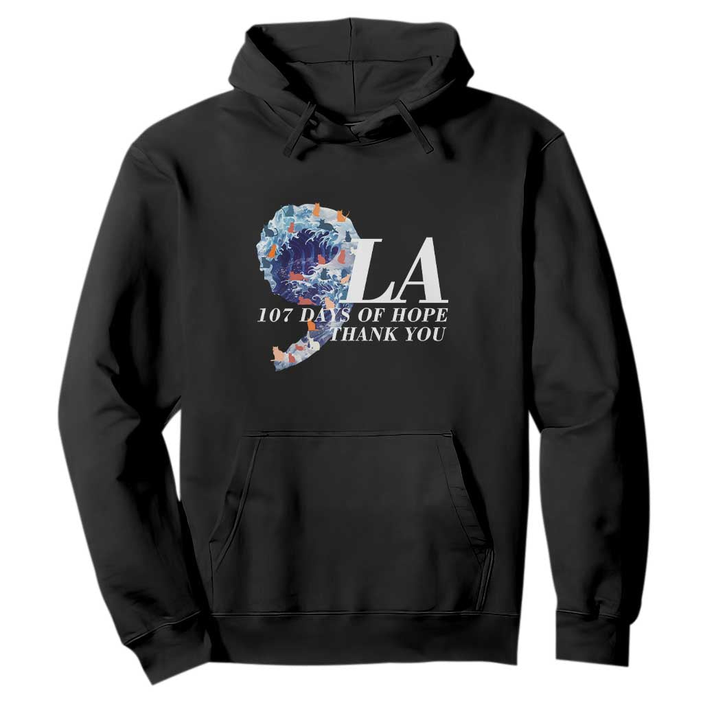 107 Days of Hope Thank You Kamala Hoodie The Great Wave Kanagawa Japanese Cat TS10 Black Print Your Wear