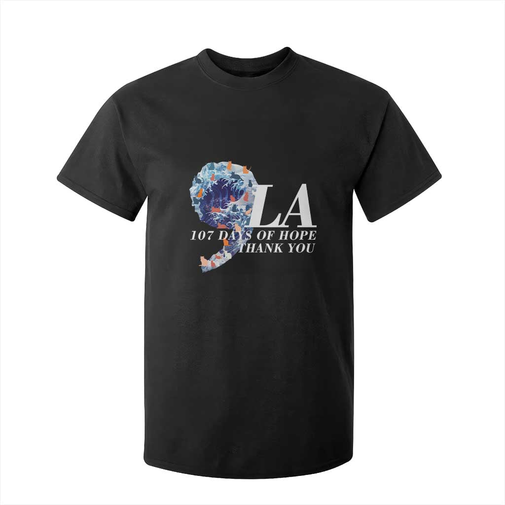 107 Days of Hope Thank You Kamala T Shirt For Kid The Great Wave Kanagawa Japanese Cat TS10 Black Print Your Wear
