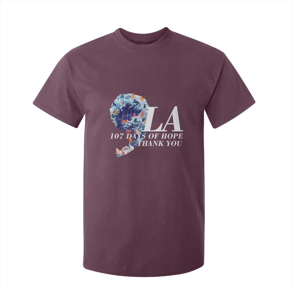 107 Days of Hope Thank You Kamala T Shirt For Kid The Great Wave Kanagawa Japanese Cat TS10 Maroon Print Your Wear